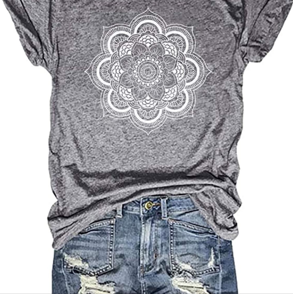 Gray Mandala Tee